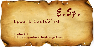 Eppert Szilárd névjegykártya